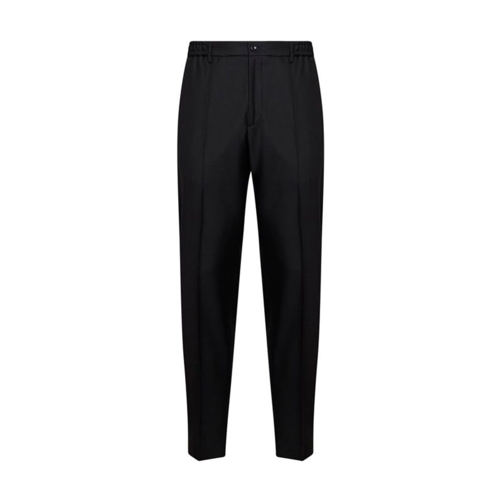 Tagliatore Men Black Virgin Wool Garcon Trousers